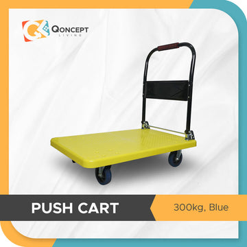 QONCEPT FURNITURE Heavy Duty Push Cart 300kg Large Capacity