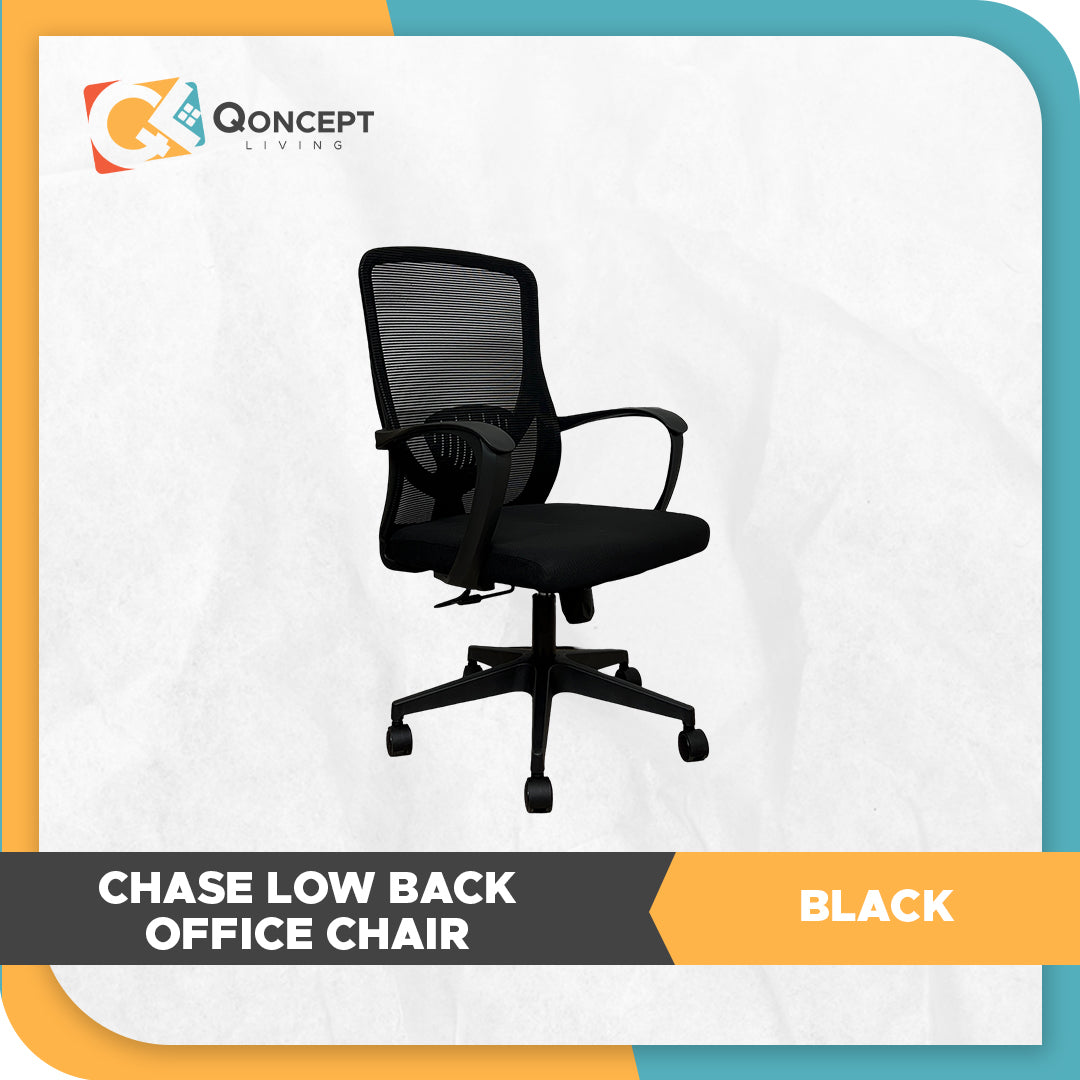 Qoncept Chase low back office Chair BLACK