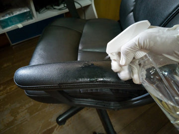 cleaning office leather chair