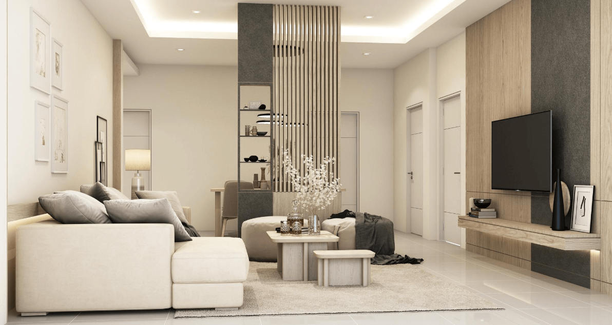 Modern minimalist living room 