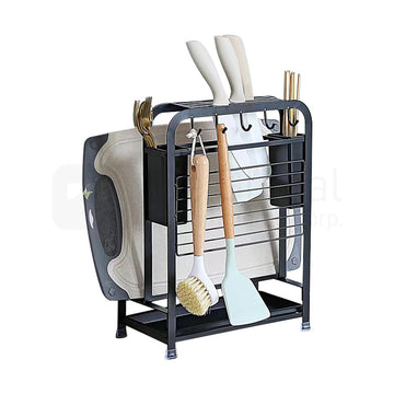 QONCEPT HOMEWARE Orion Kitchen Organizer with Utensils Holder and Base Tray