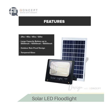 QONCEPT HOMEWARE Solar Light / Solar LED Floodlight