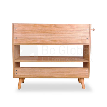 Qoncept Furniture Yoshi Wooden Shoe Rack Cabinet Organizer