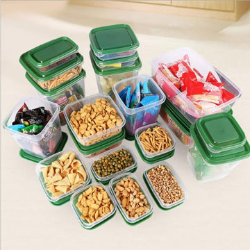 QONCEPT HOMEWARE Emily Food Storage Containers 17pcs Set / Transparent Durable Food Container