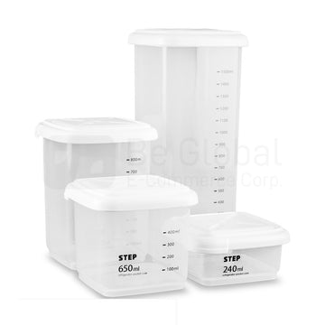 QONCEPT HOMEWARE Emma Food Storage Containers 240ml/650ml/1000ml/1800ml