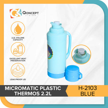 MICROMATIC by Qoncept 2.2L Plastic Thermos H-2103
