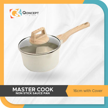 QONCEPT HOMEWARE Master Cook Non Stick Sauce Pan 16cm with Cover