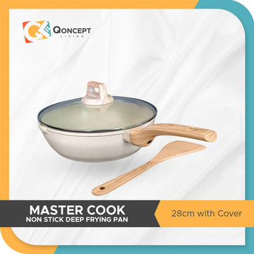 QONCEPT HOMEWARE Master Cook Non Stick Deep Frying Pan 28cm with Cover