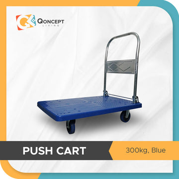 QONCEPT FURNITURE Heavy Duty Push Cart 300kg Large Capacity