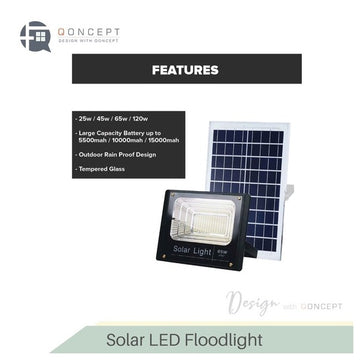 QONCEPT HOMEWARE Solar Light / Solar LED Floodlight with Sensor