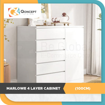 Qoncept Furniture Marlowe Minimalist Drawer Cabinet