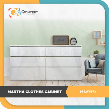 Qoncept Furniture Martha Minimalist Wooden Chest Drawer (Malm Inspired)