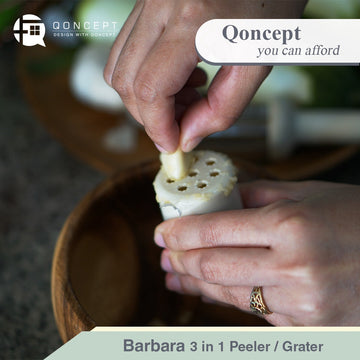 QONCEPT HOMEWARE Barbara 3-In-1 Peeler Grater