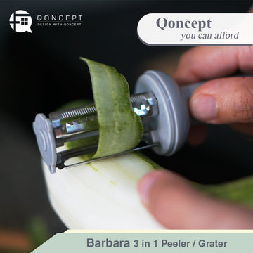 QONCEPT HOMEWARE Barbara 3-In-1 Peeler Grater