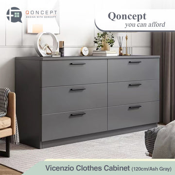 Qoncept Furniture Vincenzio Clothes Cabinet 100cm and 120cm Long