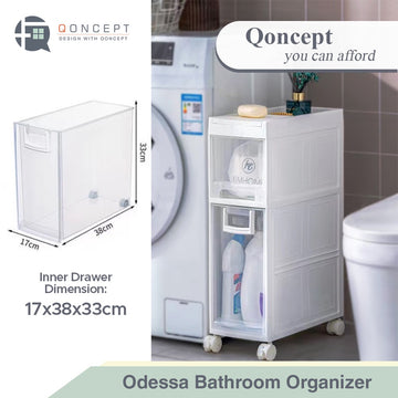 QONCEPT HOMEWARE Odessa Bathroom Organizer Trolley