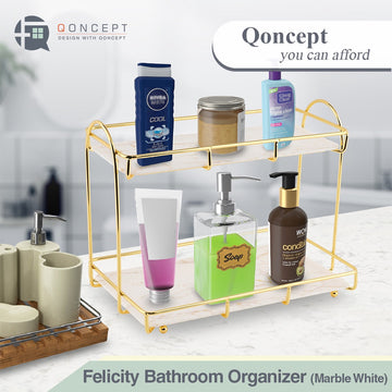 QONCEPT HOMEWARE Felicity 2-Layer Bathroom Organizer